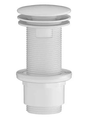Umyvadlová výpust 5/4“, neuzavíratelná, velká zátka, 10-80mm, ABS/bílá Premium