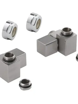CUBE COMBI připojovací sada ventilů ruční rohová, pravá, broušený nerez Pouze Dnes