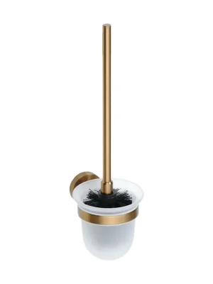 Vysoce Kvalitní X-ROUND COPPER WC štětka závěsná, mléčné sklo, měď mat