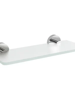 Nejnovější Verze X-ROUND skleněná police 200mm, chrom/mléčné sklo