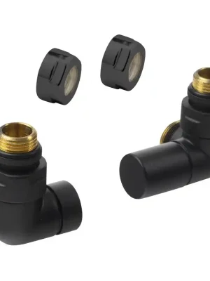 Časově Omezené CORNER SIMPLY připojovací sada ventilů triaxiální, pravé provedení, černá mat