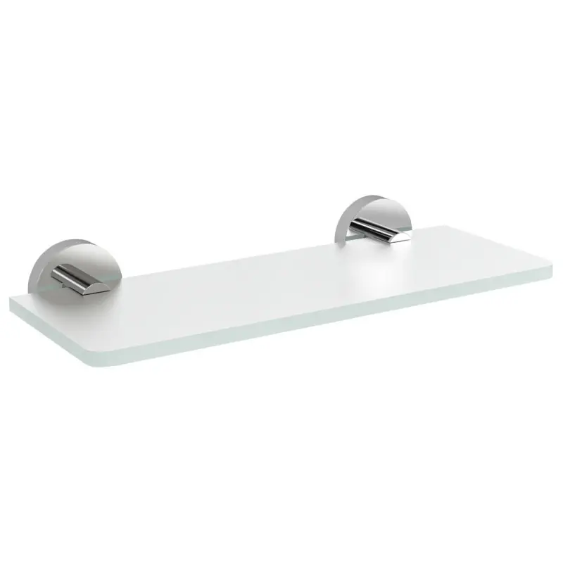 Veilige Betaling X-ROUND skleněná police 300mm, chrom/mléčné sklo