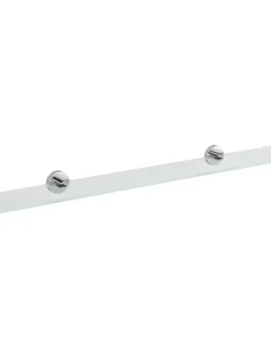 Nejprodávanější X-ROUND skleněná police 800mm, chrom/čiré sklo
