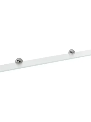 Nejnovější Verze X-ROUND skleněná police 800mm, chrom/mléčné sklo