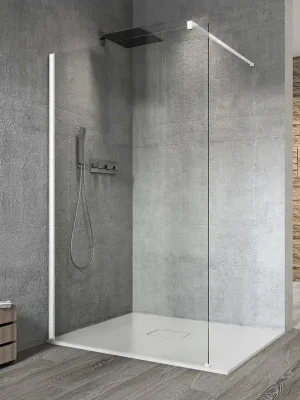Cenově Výhodný VARIO WHITE jednodílná zástěna k instalaci ke stěně, čiré sklo, 1300 mm