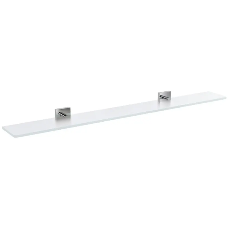 Kupte Ještě Dnes X-SQUARE skleněná police 800mm, chrom/mléčné sklo