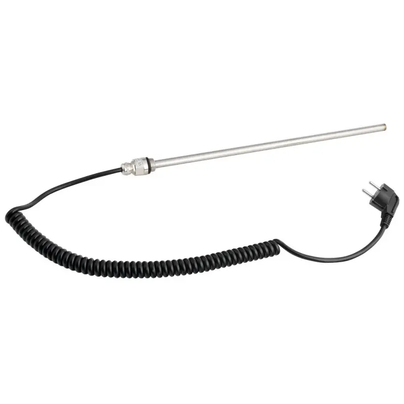 Levný Elektrická topná tyč bez termostatu, kroucený kabel/černá, 600 W
