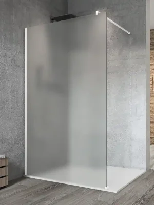 Blesková Nabídka VARIO WHITE jednodílná sprchová zástěna k instalaci ke stěně, matné sklo, 700 mm