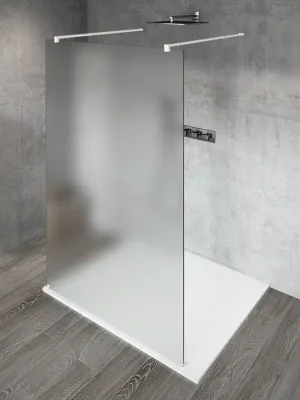Voordeelprijs VARIO WHITE jednodílná sprchová zástěna do prostoru, matné sklo, 1000 mm