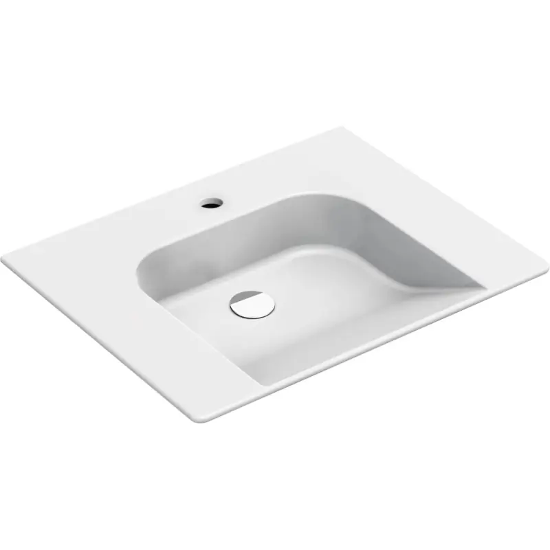 Premium COMMUNITY keramické umyvadlo 70x55cm, bez přepadu, bílá ExtraGlaze