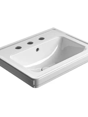 CLASSIC keramické umyvadlo 60x46cm, 3 otvory, bílá ExtraGlaze Gratis Retour