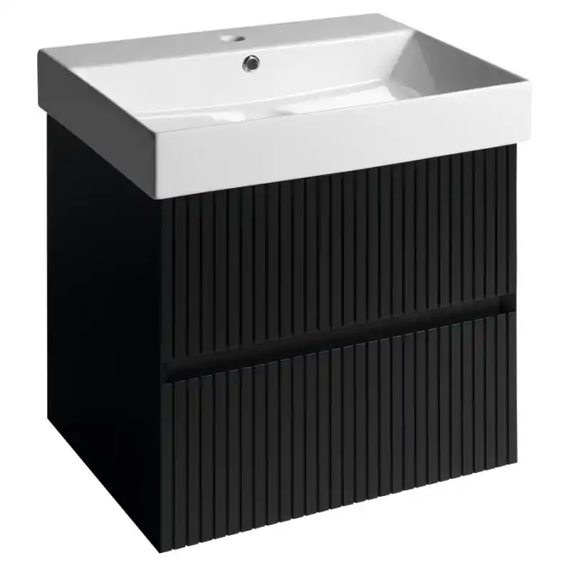 FILENA umyvadlová skříňka 57x51,5x43cm, černá mat strip Dagaanbieding