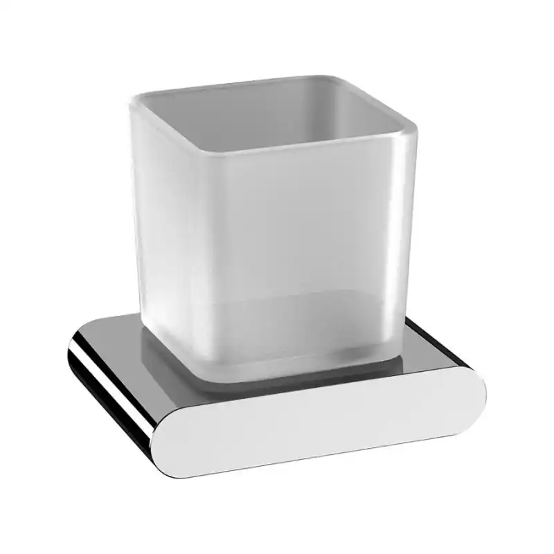 FLORI držák kartáčků, chrom/sklo satin Premium