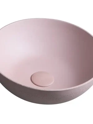 Nejnovější Verze FORMIGO betonové umyvadlo na desku, Ø 39cm, růžová