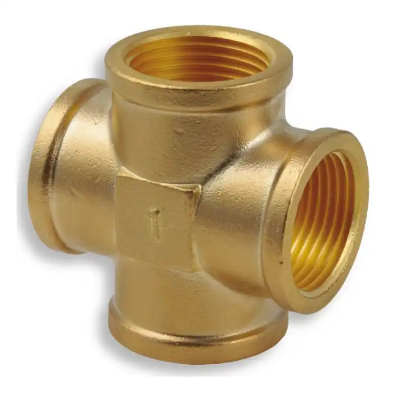 Mosazný kříž s vnitřními závity 2" PN16 Op = Op