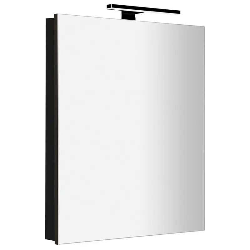 Goedkoop GRETA galerka s LED osvětlením, 60x70x14cm, černá mat