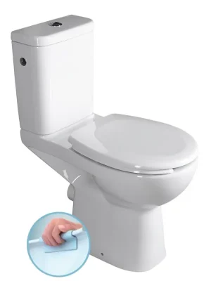 Omezená Nabídka HANDICAP WC kombi zvýšený sedák, Rimless, zadní odpad, bílá