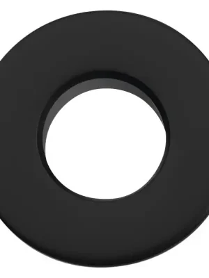 Levný Kovová krytka přepadu umyvadla, 30 mm, černá mat