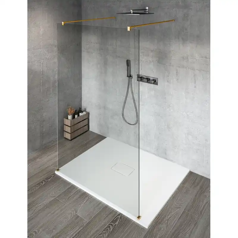 Fabrieksprijs VARIO GOLD MATT jednodílná sprchová zástěna do prostoru, čiré sklo, 800 mm