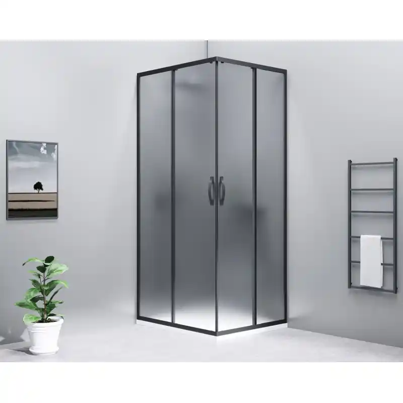 SIGMA SIMPLY BLACK obdélníkový sprchový kout 1000x900 mm, L/P varianta, rohový vstup, Brick sklo Rechtstreeks Van De Fabrikant