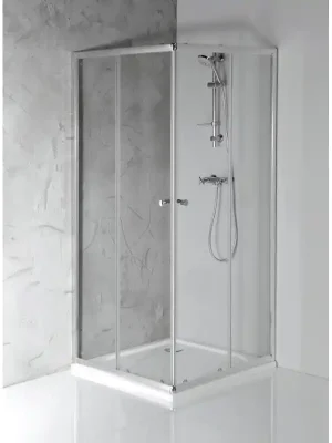 AGGA čtvercová sprchová zástěna 800x800mm, čiré sklo Op = Op