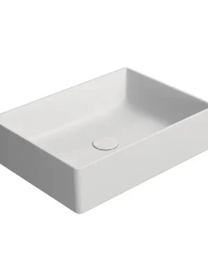 Seizoensaanbieding KUBE X keramické umyvadlo na desku, 50x37cm, bílá mat