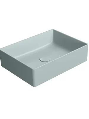 Flitsaanbieding KUBE X keramické umyvadlo na desku, 50x37cm, ghiaccio mat