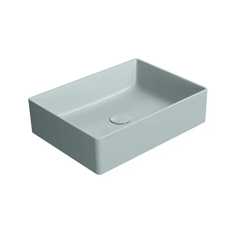 Flitsaanbieding KUBE X keramické umyvadlo na desku, 50x37cm, ghiaccio mat