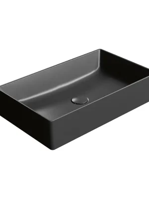 Beste Prijs KUBE X keramické umyvadlo na desku, 60x37cm, černá mat
