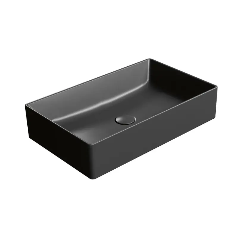 Beste Prijs KUBE X keramické umyvadlo na desku, 60x37cm, černá mat