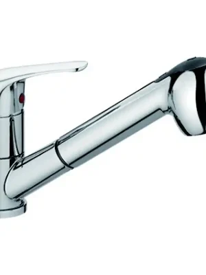 AQUALINE 40 stojánková dřezová baterie s výsuvnou sprškou, chrom Finale Uitverkoop