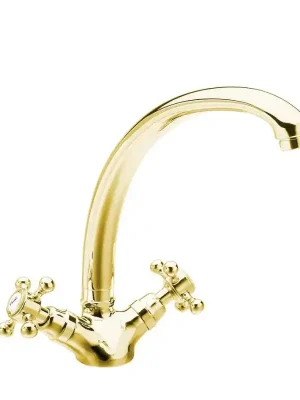ANTEA stojánková dřezová baterie, výška 265mm, zlato Speciale Aanbieding