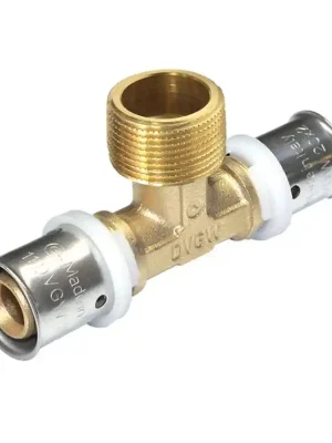 PEXAL T-kus vnější 16 x 1/2" x 16 - Lisovací tvarovka (TH) PN10, 100°C Zlevněný