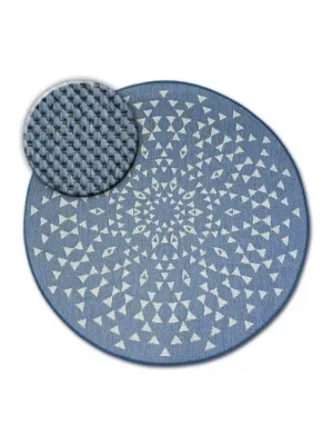 Betrouwbaar Kulatý koberec Sisal FLAT 48715/591 modrý