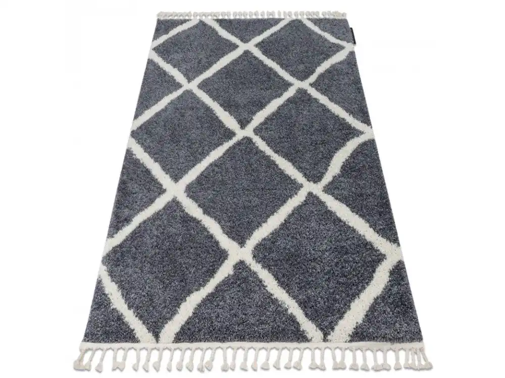 Flitsaanbieding Kusový koberec BERBER CROSS B5950 šedý bílý