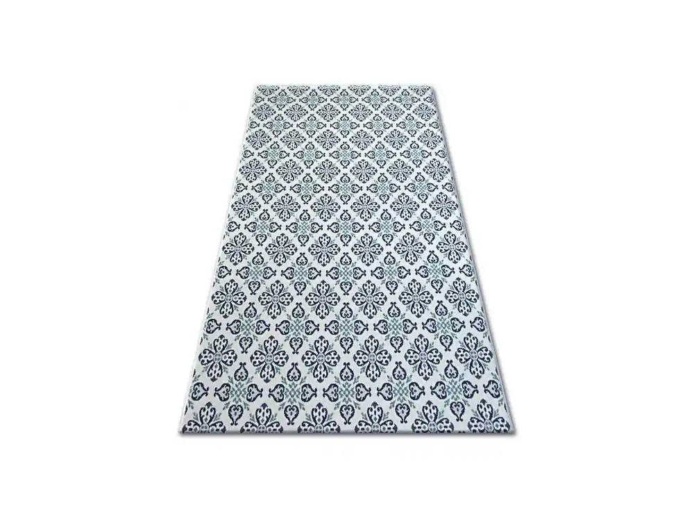 Gecertificeerd Kusový koberec Sisal COLOR 19246/969 Květy bílý