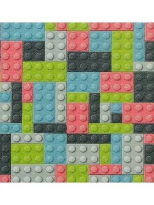 Beperkt Aanbod Dětský kusový koberec Kostky pastelové Lego