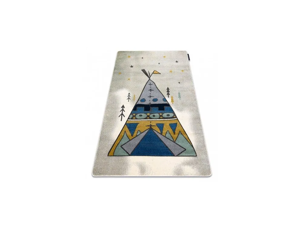 Flitsaanbieding Dětský kusový koberec PETIT Indiánské Teepee šedý