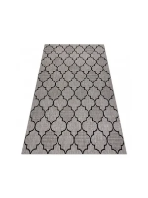Beperkt Aanbod Kusový koberec Sisal FLOORLUX 20607 stříbrný / černý
