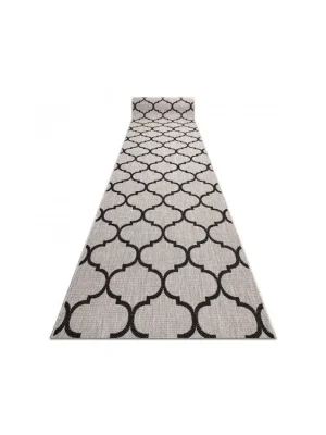 Hoge Kwaliteit Běhoun Sisal FLOORLUX 20608 Maroko stříbrný / černý