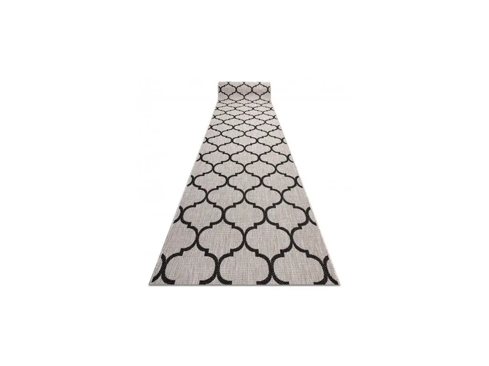 Hoge Kwaliteit Běhoun Sisal FLOORLUX 20608 Maroko stříbrný / černý