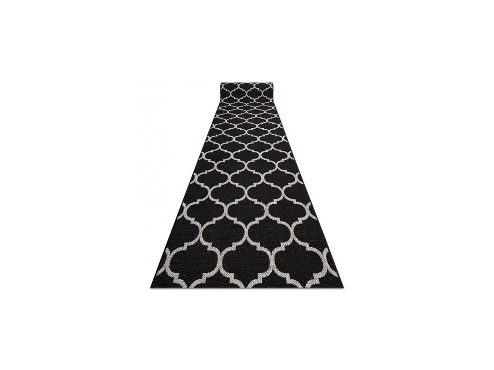 Speciale Akce Běhoun Sisal FLOORLUX 20608 Maroko černý / stříbrný