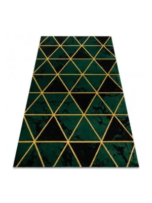 Kusový koberec EMERALD 1020 Luxusní geometrický zelený zlatý Tovární Cena