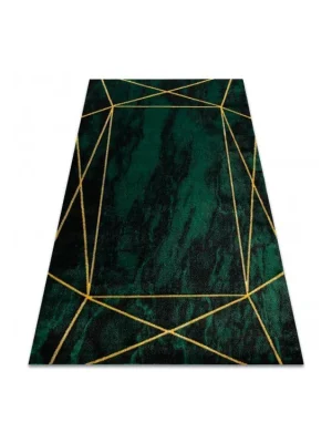 Objednat Nyní Kusový koberec EMERALD 1022 Luxusní moderní geometrický zelený zlatý