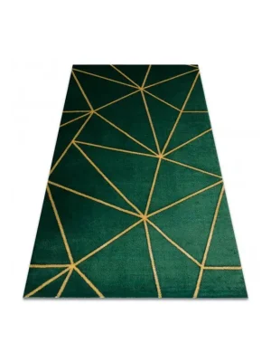 Kusový koberec EMERALD 1013 Luxusní geometrický zelený zlatý Akční Cena