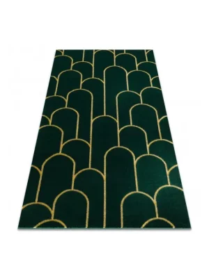 Speciale Aanbieding Kusový koberec EMERALD 1021 Luxusní geometrický moderní zelený zlatý