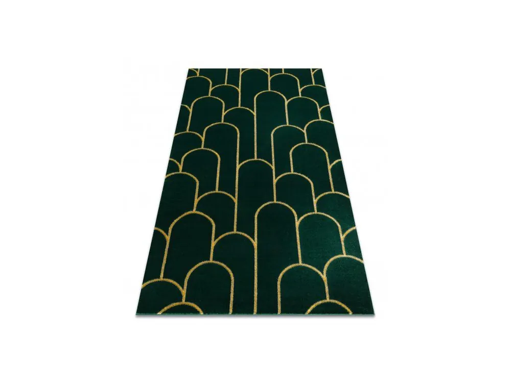 Speciale Aanbieding Kusový koberec EMERALD 1021 Luxusní geometrický moderní zelený zlatý