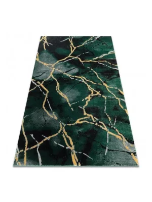 Exclusieve Akce Kusový koberec EMERALD 1018 Luxusní mramor abstraktní zelený zlatý