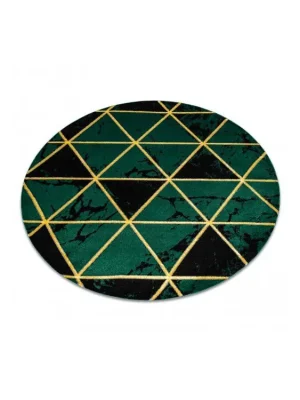 Aanbieding Kulatý koberec EMERALD 1020 Luxusní geometrický zelený zlatý