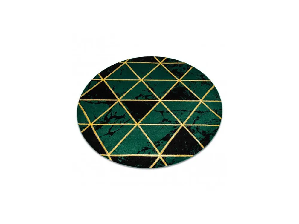 Aanbieding Kulatý koberec EMERALD 1020 Luxusní geometrický zelený zlatý